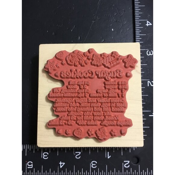 PSX Sugar Cookies Recipe Wooden Rubber Stamp G-1150, 1993 - Picture 3 of 3